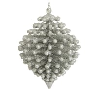 Игрушка ООО Комус Шишка в серебре, 7,5x7,5x10,5 см арт.89082 1576227