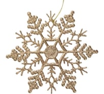 Игрушка ООО Комус Снежинка-паутинка в золоте, 0,2x16,5x16,5 см, арт.89090 1576230