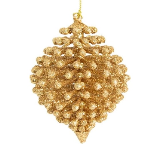 Игрушка ООО Комус шишка в золоте, 7,5x7,5x10,5 см, арт.89083 1576228