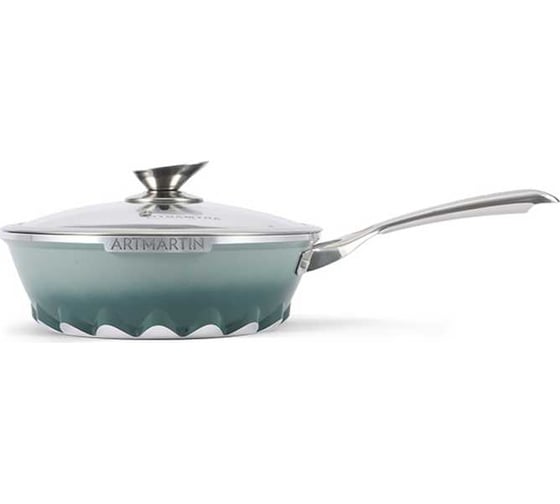 Вок с крышкой AMERCOOK 24 см, серия artmartin colors AC0110703.24GN