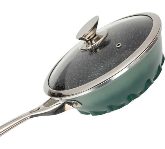 Вок с крышкой AMERCOOK 24 см, серия artmartin colors AC0110703.24GN