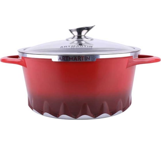 Пароварка AMERCOOK одноуровневая 26 см, серия artmartin colors AC0110710.26RD