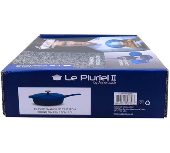 Глубокая AMERCOOK сковорода с крышкой 28 см, серия le pluriel ii AC0112801.28PE