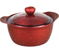 Кастрюля с стеклянной крышкой OMS collection 28x14 см, 7.05 л, с антипригарным покрытием, серый 3120.01.11-28-Gr