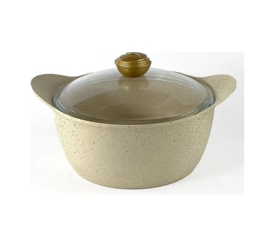 Кастрюля с стеклянной крышкой OMS collection 24x13 см, 4.55 л, с антипригарным покрытием, красный 3120.01.11-24-Rd 1