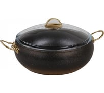 Кастрюля с стеклянной крышкой OMS collection 26x11 см, 5.7 л, с антипригарным покрытием, айвори 3141-26-IVR