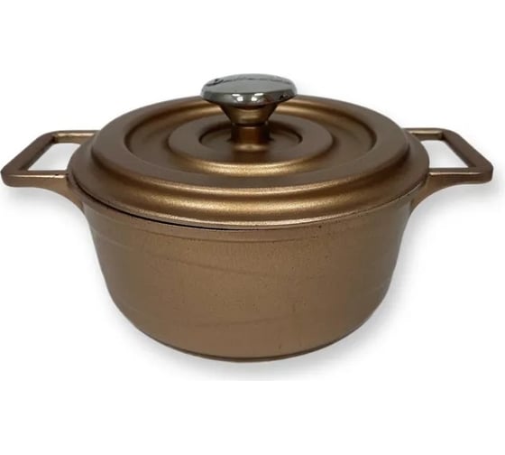 Кастрюля-омлетница с металлической крышкой OMS collection 14x6.3 см, 0.8 л, с антипригарным покрытием, медный 3722-Cp 1