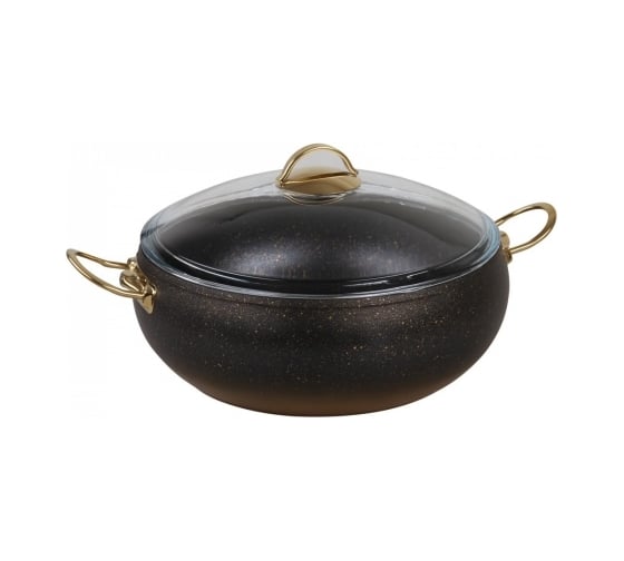 Кастрюля с стеклянной крышкой OMS collection 26x11 см, 5.7 л, с антипригарным покрытием, кремовый 3141-26-CRM 1