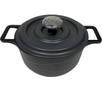 Кастрюля-омлетница с металлической крышкой OMS collection 14x6.3 см, 0.8 л, с антипригарным покрытием, антрацитовый 3722-ANTR