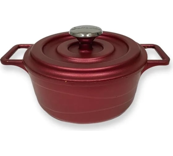 Кастрюля-омлетница с металлической крышкой OMS collection 14x6.3 см, 0.8 л, с антипригарным покрытием, красный 3722-Rd 1