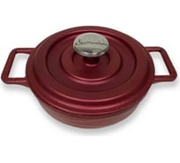 Омлетница с металлической крышкой OMS collection 14x4.2 см, 0.5 л, с антипригарным покрытием, красный 3721-Rd