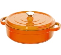 Чугунная кастрюля с эмалевым покрытием OMS collection 24 см, оранжевый 3365-24-Org