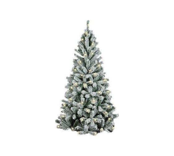 Ель Royal Christmas Flock Tree Promo Warm LED Hinged, 210 см 164210 LED 1