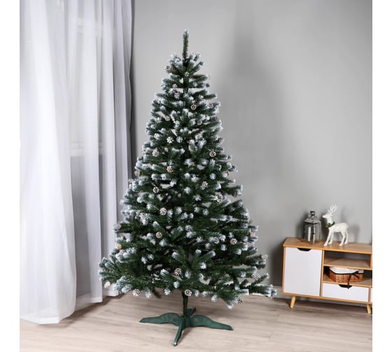 Искусственная елка Сималенд Таёжная Элитная Белоснежная(с шишками) 250см 9948901 1