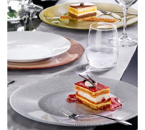 Подстановочная тарелка Bormioli Rocco INCA 450012 большая 31 см розовый /медный Б0039004