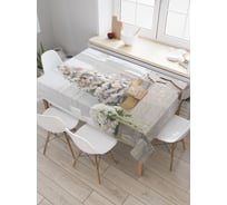 Прямоугольная тканевая скатерть на стол с рисунком JoyArty "Атмосфера рождества" 120 на 145 см tc_427886_120x145