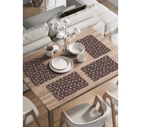 Набор прямоугольных тканевых салфеток на стол для сервировки JOYARTY "Угощения в рождество" плейсмат, 30x46 см, 4шт. ser002_427911_30x46