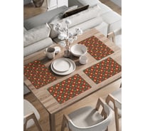 Набор прямоугольных тканевых салфеток на стол для сервировки JOYARTY "Рождественское сияние" плейсмат, 30x46 см, 4шт. ser002_427881_30x46