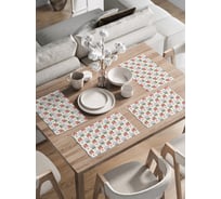 Набор прямоугольных тканевых салфеток на стол для сервировки JOYARTY "Сказочные котики" плейсмат, 30x46 см, 4шт. ser002_427901_30x46