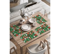 Набор прямоугольных тканевых салфеток на стол для сервировки JOYARTY "Имбирные пряники" плейсмат, 30x46 см, 4шт. ser002_427871_30x46