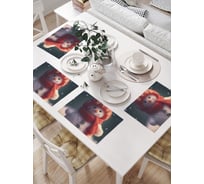 Салфетки на стол для сервировки JOYARTY прямоугольные, плейсмат "Снеговик" , 32x46 см, в комплекте 4шт. np_427873