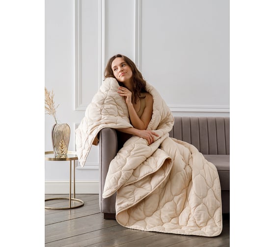 Одеяло Guten Morgen шерсть овечья, тик, Premium Woolly, 172x205 см ОПВ-т-172-205