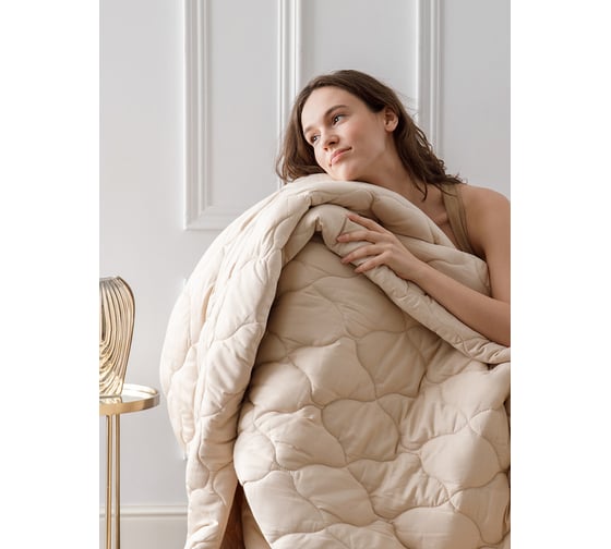 Одеяло Guten Morgen шерсть овечья, тик, Premium Woolly, 140x205 см ОПВ-т-140-205