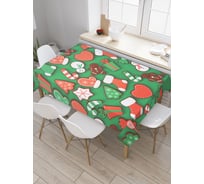 Прямоугольная водоотталкивающая скатерть на стол JoyArty Имбирные пряники 120x145 tcox_427871_120x145