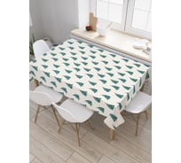 Прямоугольная водоотталкивающая скатерть на стол JoyArty Ёлочки танцуют 145x180 tcox_427876_180x145