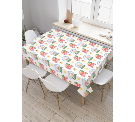 Прямоугольная водоотталкивающая скатерть на стол JoyArty Сказочные котики 120x145 tcox_427901_120x145 1