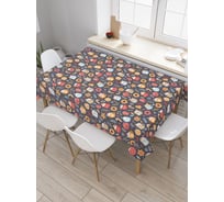 Прямоугольная водоотталкивающая скатерть на стол JoyArty Угощения в рождество 145x180 tcox_427911_180x145