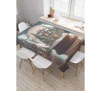 Прямоугольная водоотталкивающая скатерть на стол JoyArty Волшебный шар 145x180 tcox_427877_180x145