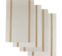 Сервировочная салфетка IHome белая с золотом, 45x30 см, 4 шт. ST000301-1-4