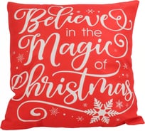 Декоративная подушка с наполнителем Зимняя сказка 44x44 см, magic christmas, красная 68010-3-3