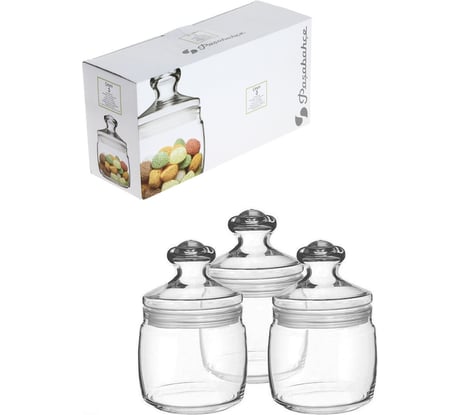 Банка для сыпучих продуктов Pasabahce PSB 500 мл 3 шт. ЧЕШНИ 97424