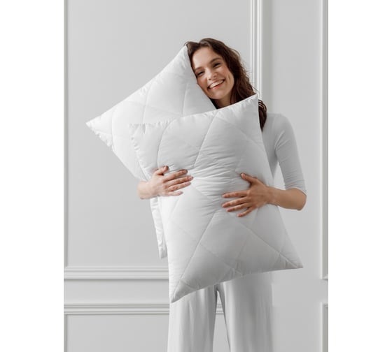 Подушка Guten Morgen стеганая, лебяжий пух, микрофибра, Fly, 50x70 см ПЛПСП-50-70