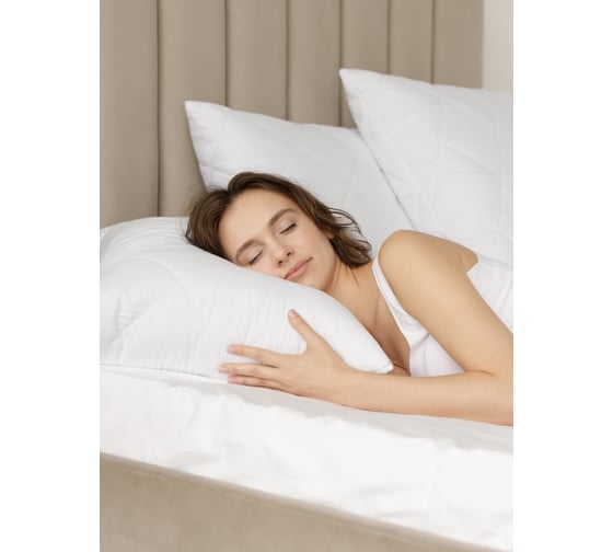 Подушка Guten Morgen стеганая, лебяжий пух, микрофибра, Fly, 68x68 см ПЛПСП-68-68