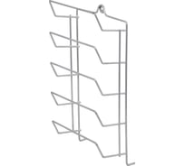 Подставка для крышек Palladium BUTLER 007.03 настенная прямая, хром, 5 секций, 32х16х8см 115875