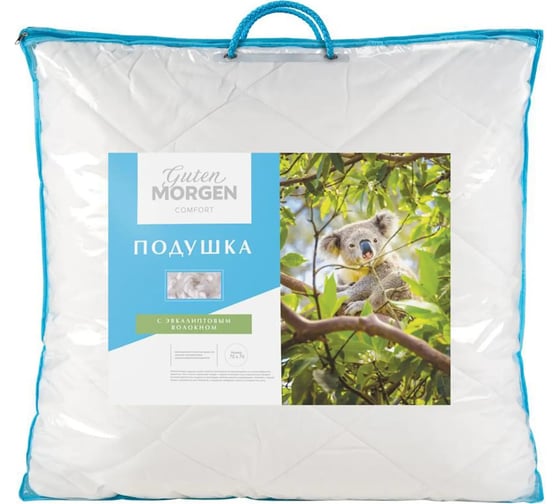 Подушка Guten Morgen стеганая, эвкалипт, микрофибра, Eucalyptus, 68x68 см ПСЭ-68-68