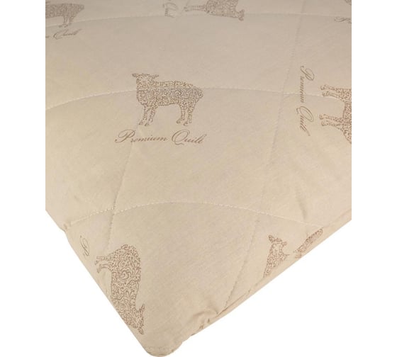 Подушка Guten Morgen стеганая, шерсть овечья, поплин, Standard Woolly, 68x68 см ПсСВ-п-68-68