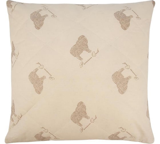 Подушка Guten Morgen стеганая, шерсть мериноса, поплин, Standard Merino, 68x68 см ПсСМ-п-68-68 1