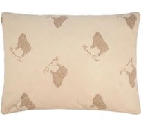 Подушка Guten Morgen стеганая, шерсть мериноса, поплин, Standard Merino, 50x70 см ПсСМ-п-50-70