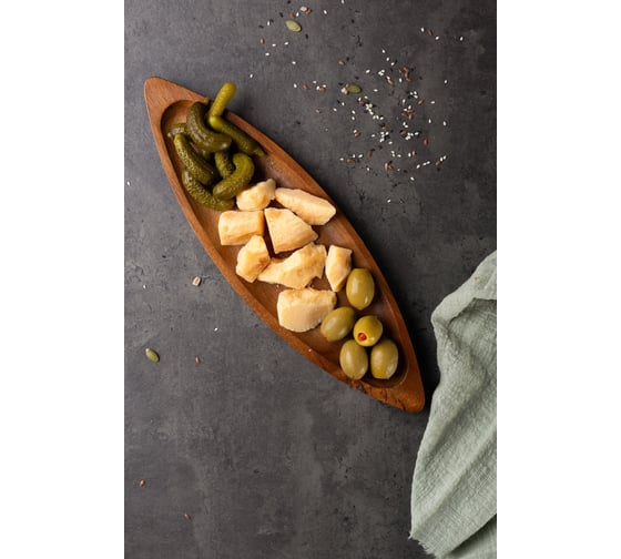 Сервировочное блюдо TAVOLONE «Serpiano», акация, 34х10,6х2 см 806690315324