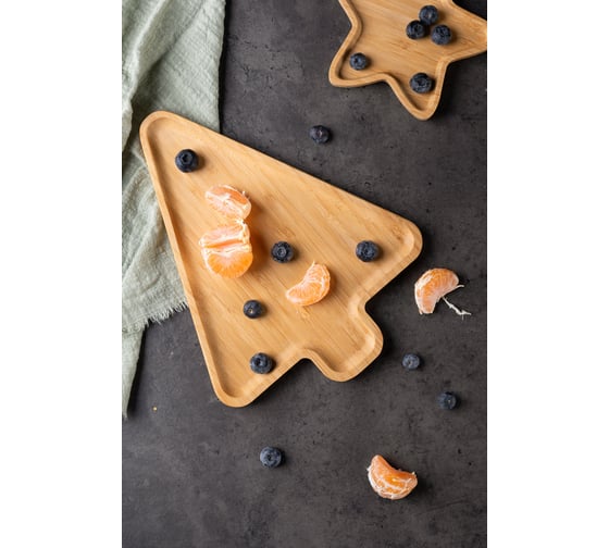 Сервировочное блюдо TAVOLONE «Елка», бамбук, 28х22х1,5 см 806672489923