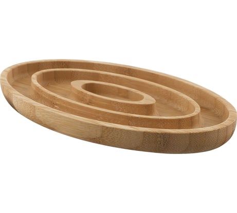 Секционная менажница TAVOLONE «Улитка», бамбук, 19,5х11х2 см 806698284888