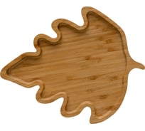 Секционная менажница TAVOLONE «Лист», бамбук, 24,5х20х1,5 см 806522924844