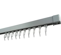 Алюминиевый однополосный усиленный карниз Эскар katal 3, серый матовый, 2,5 м, арт. 242436250