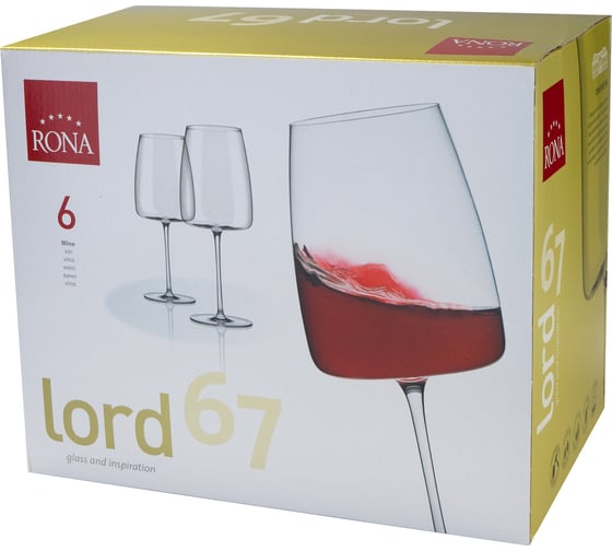 Набор бокалов для вина RONA Lord 670мл, 6шт 806693759185
