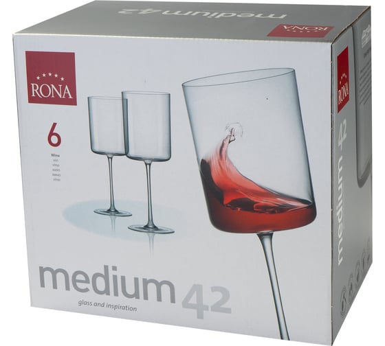 Набор бокалов для вина RONA Medium 420мл, 6шт 806371099053