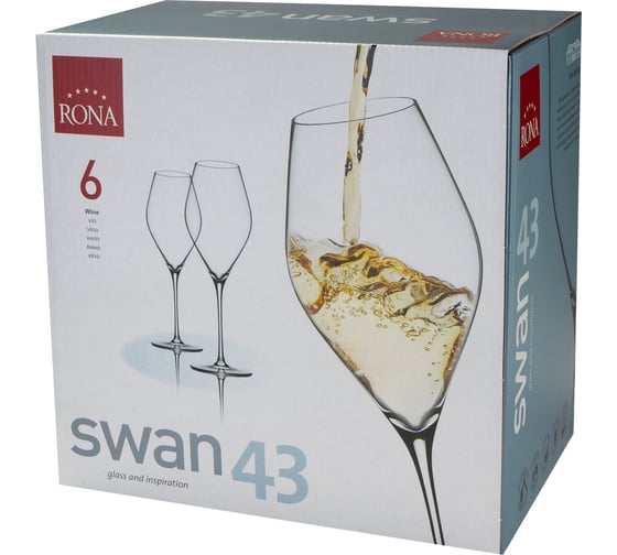 Набор бокалов для вина RONA Swan 430 мл, 6 шт 806156810622